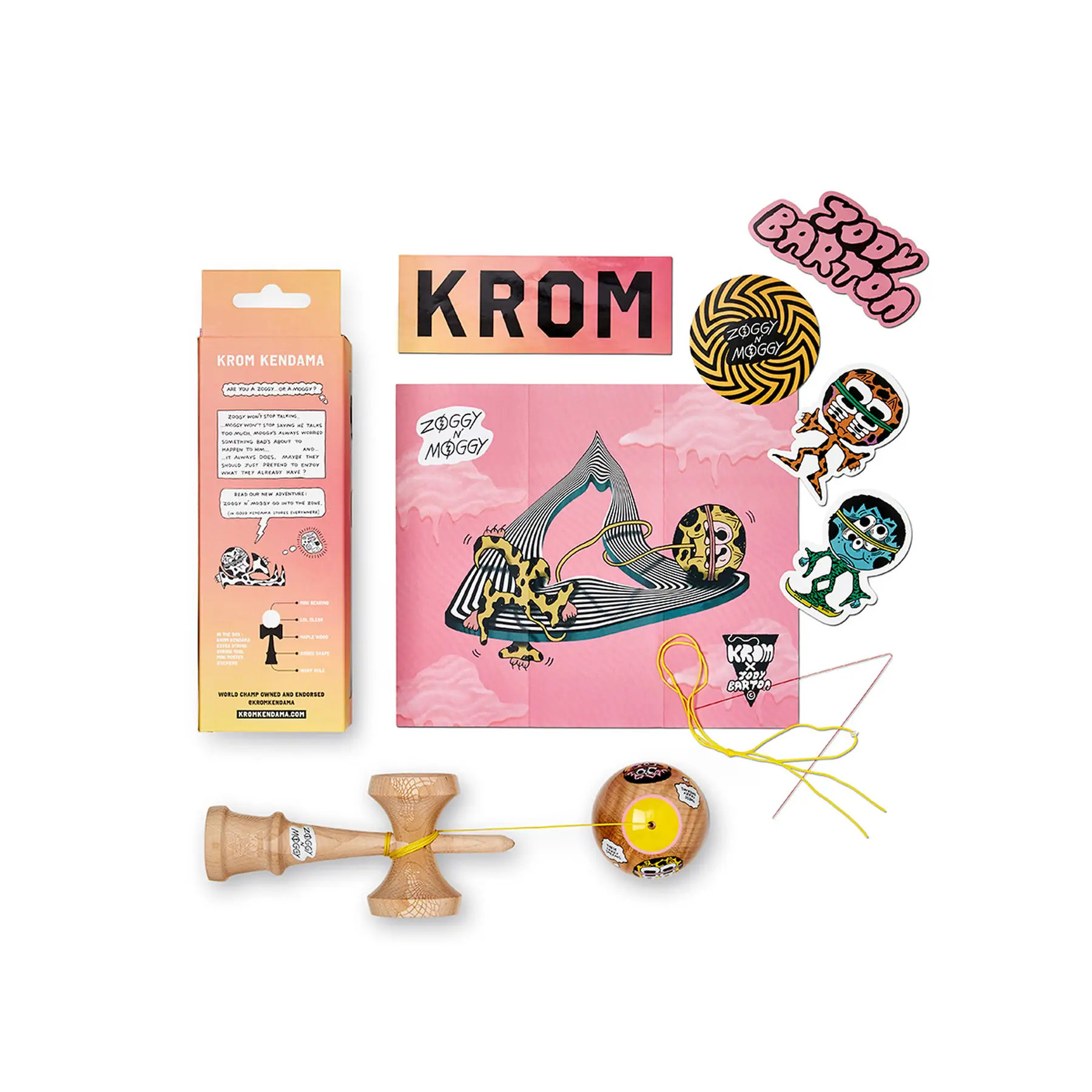 KROM X Jody Barton Zoggy N' Moggy MOG Kendama