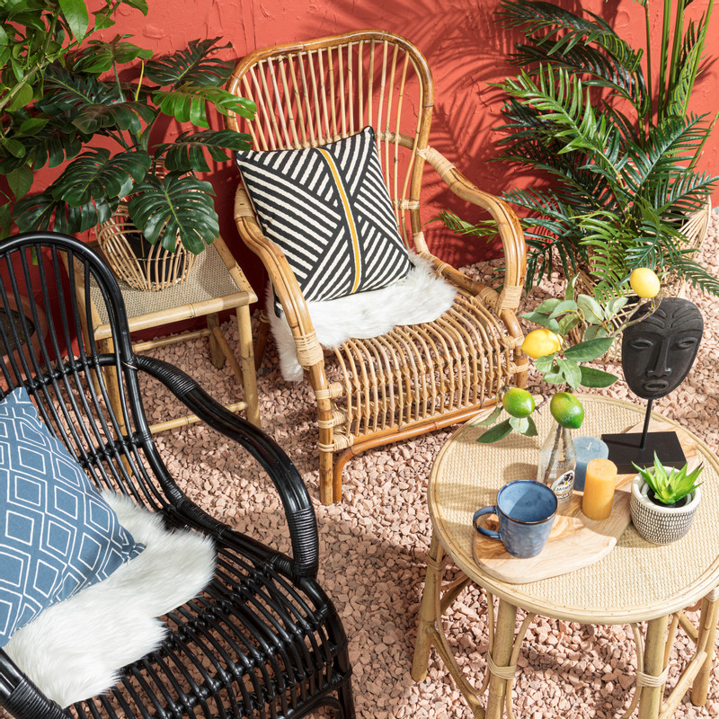 Rotan fauteuil Bandung - naturel - 83x69x84 cm