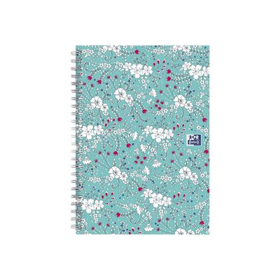 Oxford Floral - Carnet de notes à spirale - B5 - 120 pages - ligné