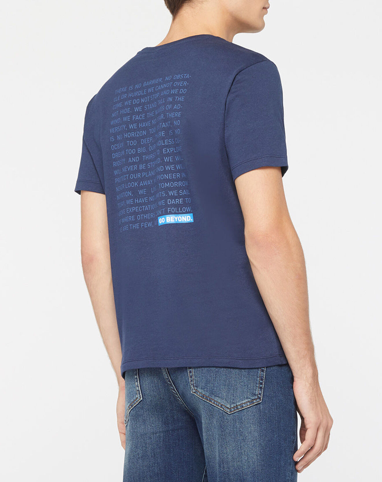 North Sails T-Shirt en Coton Bio Go Beyond bleu marine