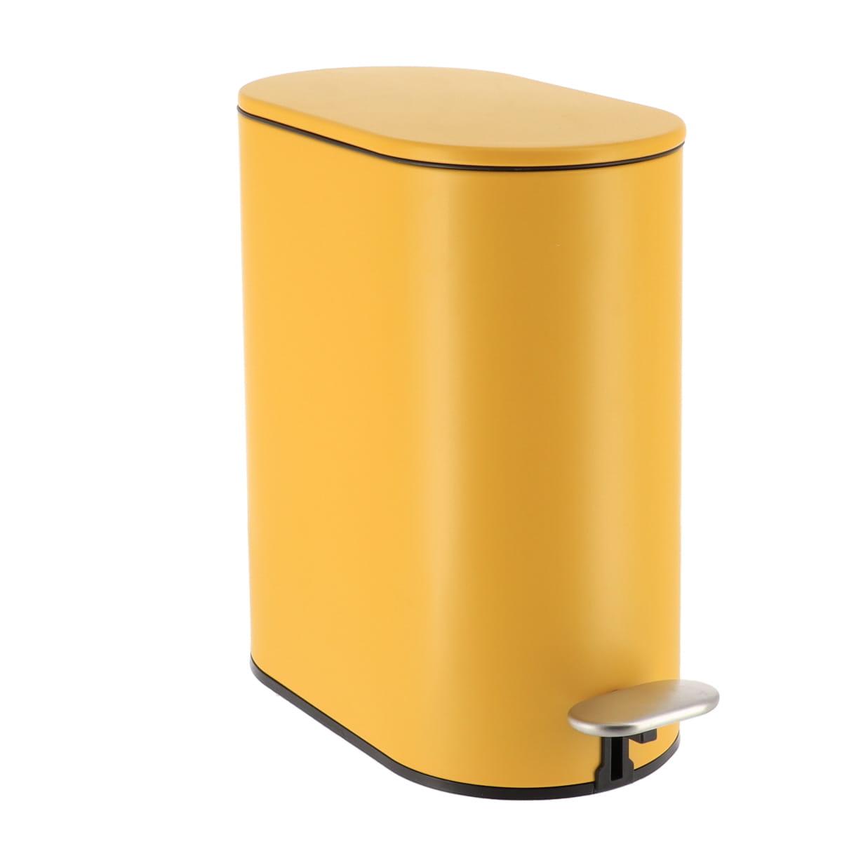 POUBELLE METAL OVALE 5L PEDALE OCRE