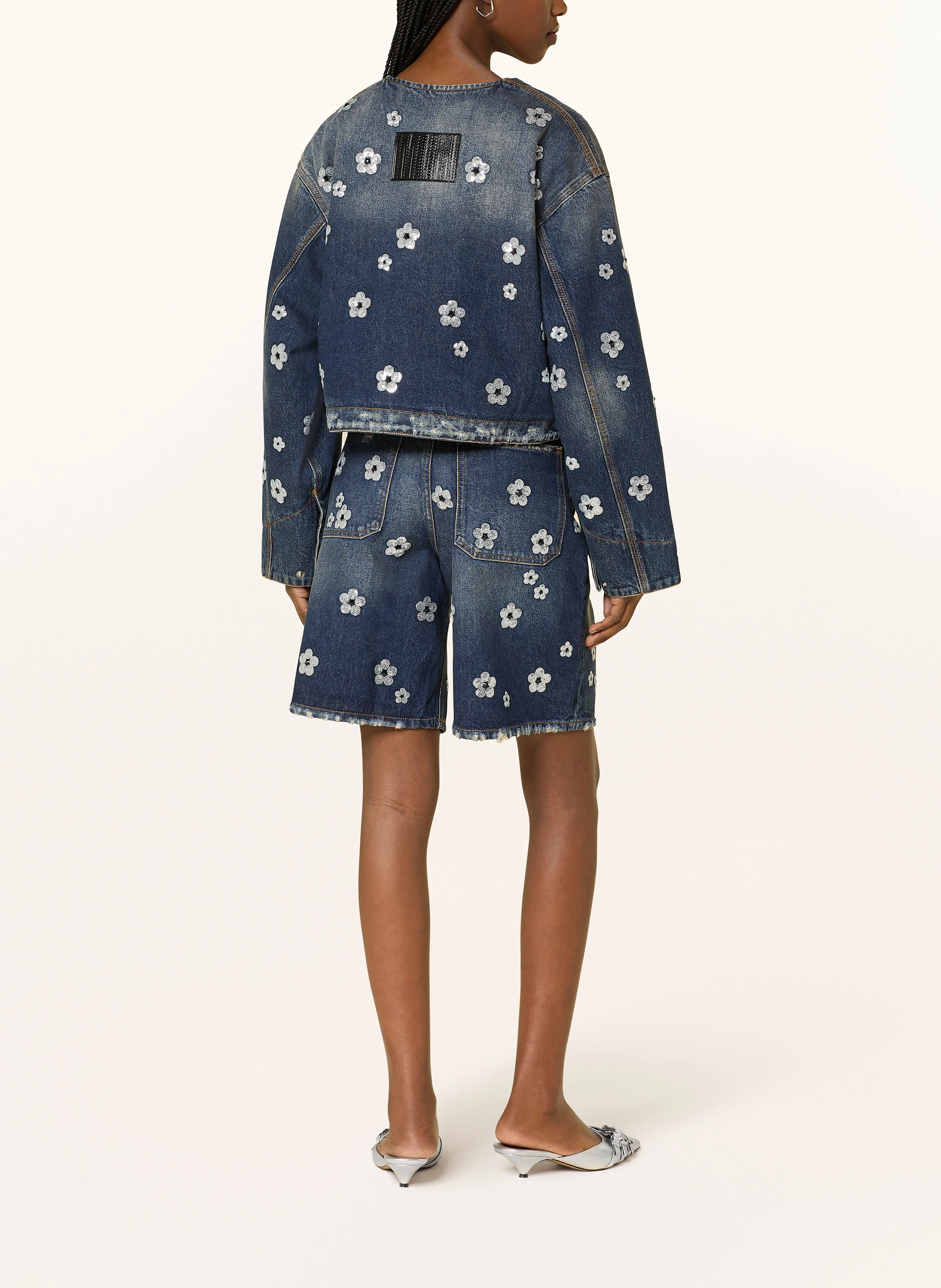 MARC JACOBS Jeansjacke mit Pailletten