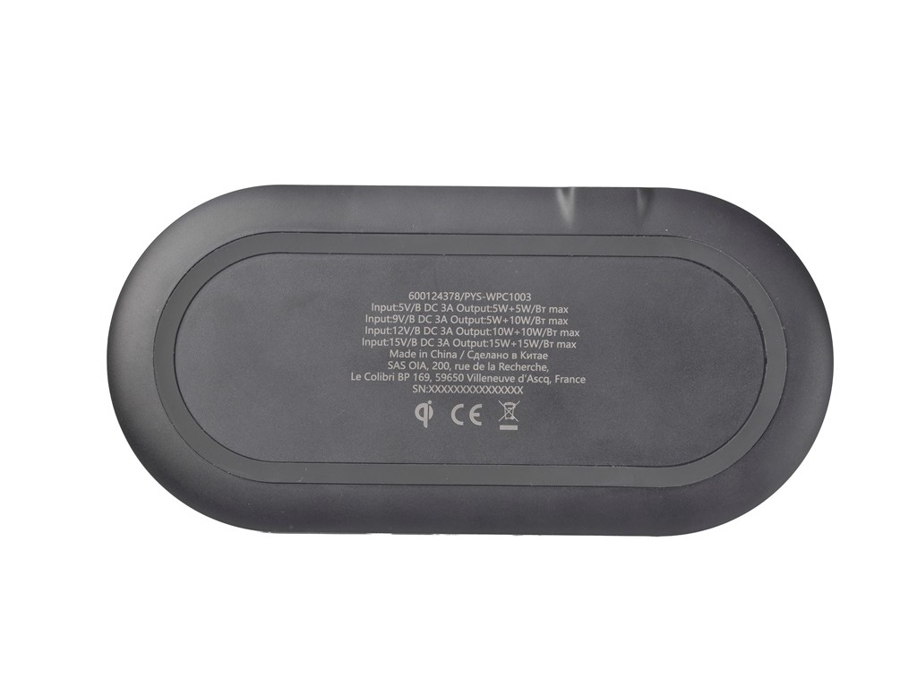 CARREGADOR DUPLO WIRELLES QILIVE USB-C CINZA
