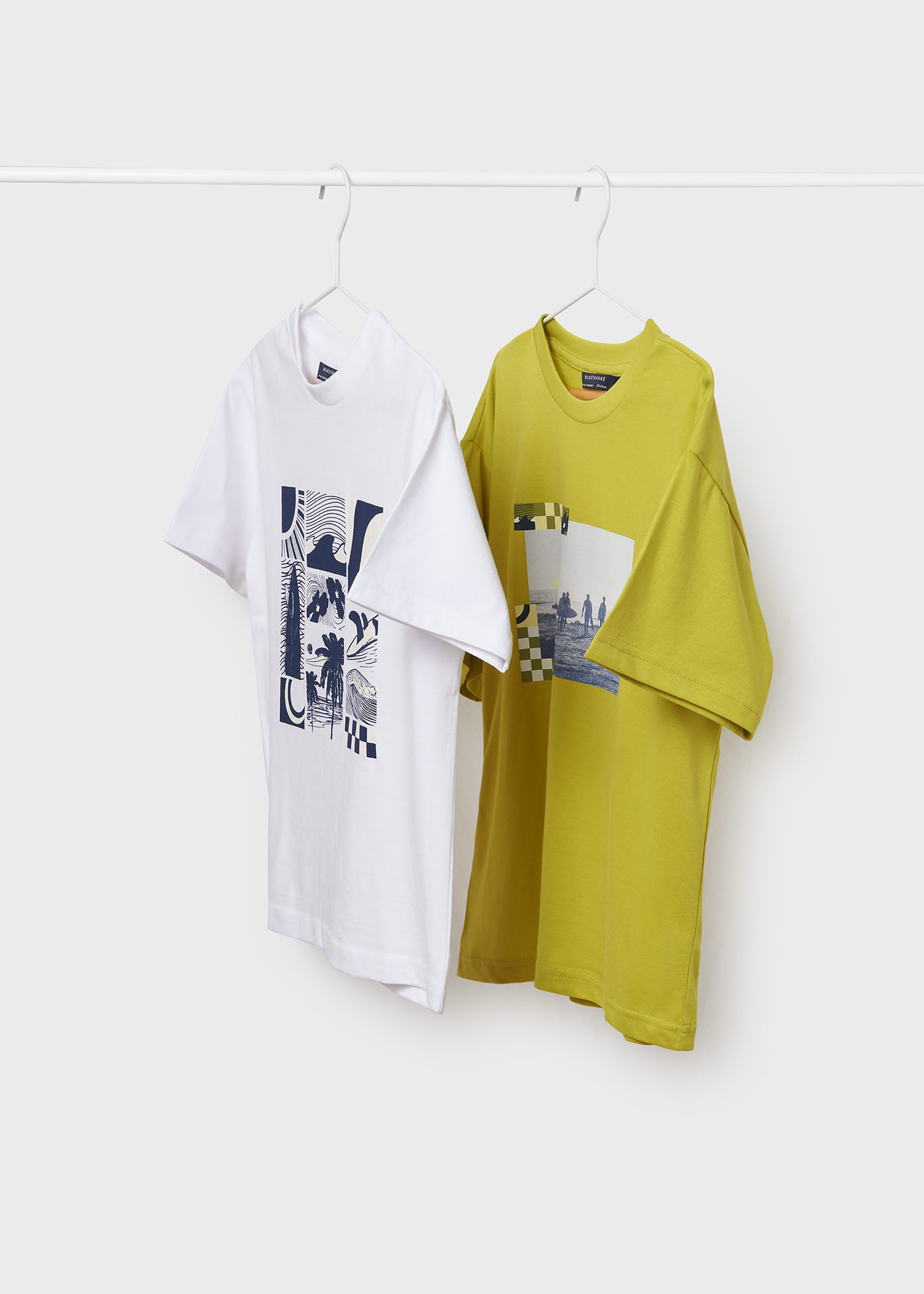 Conjunto de 2 camisetas de algodão sustentável para meninos