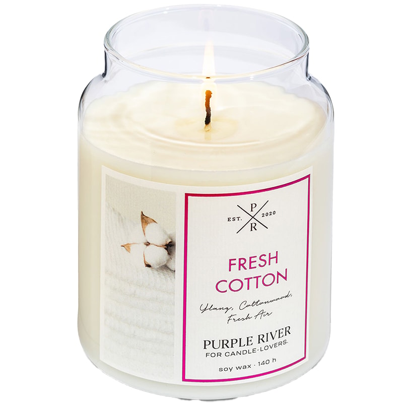 Bougie parfumée - Fresh Cotton - Bergamote & jasmin - 623 g