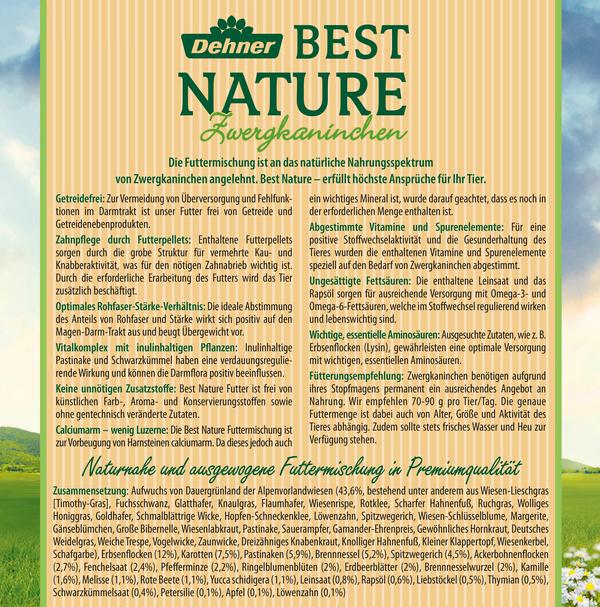 Dehner Best Nature Zwergkaninchenfutter, 2 kg