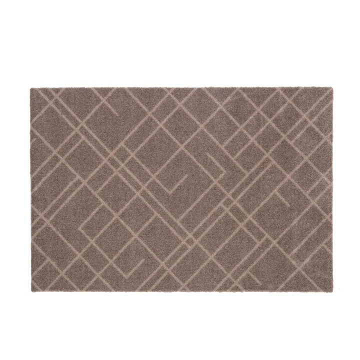 tica copenhagen - Lines Fussmatte, 60 x 90 cm, sand / beige