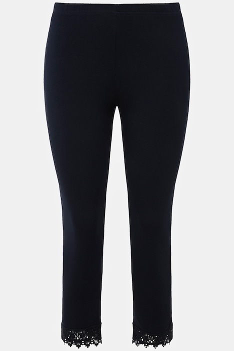 7/8-Leggings, Saumspitze, Biobaumwolle