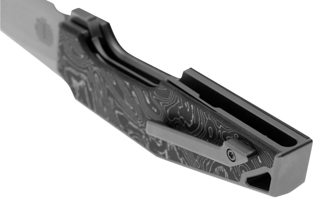 WE Knife OAO One And Only WE23001-1, Satin CPM 20 CV, Gray Titanium Aluminium Foil Carbon Fiber, zakmes