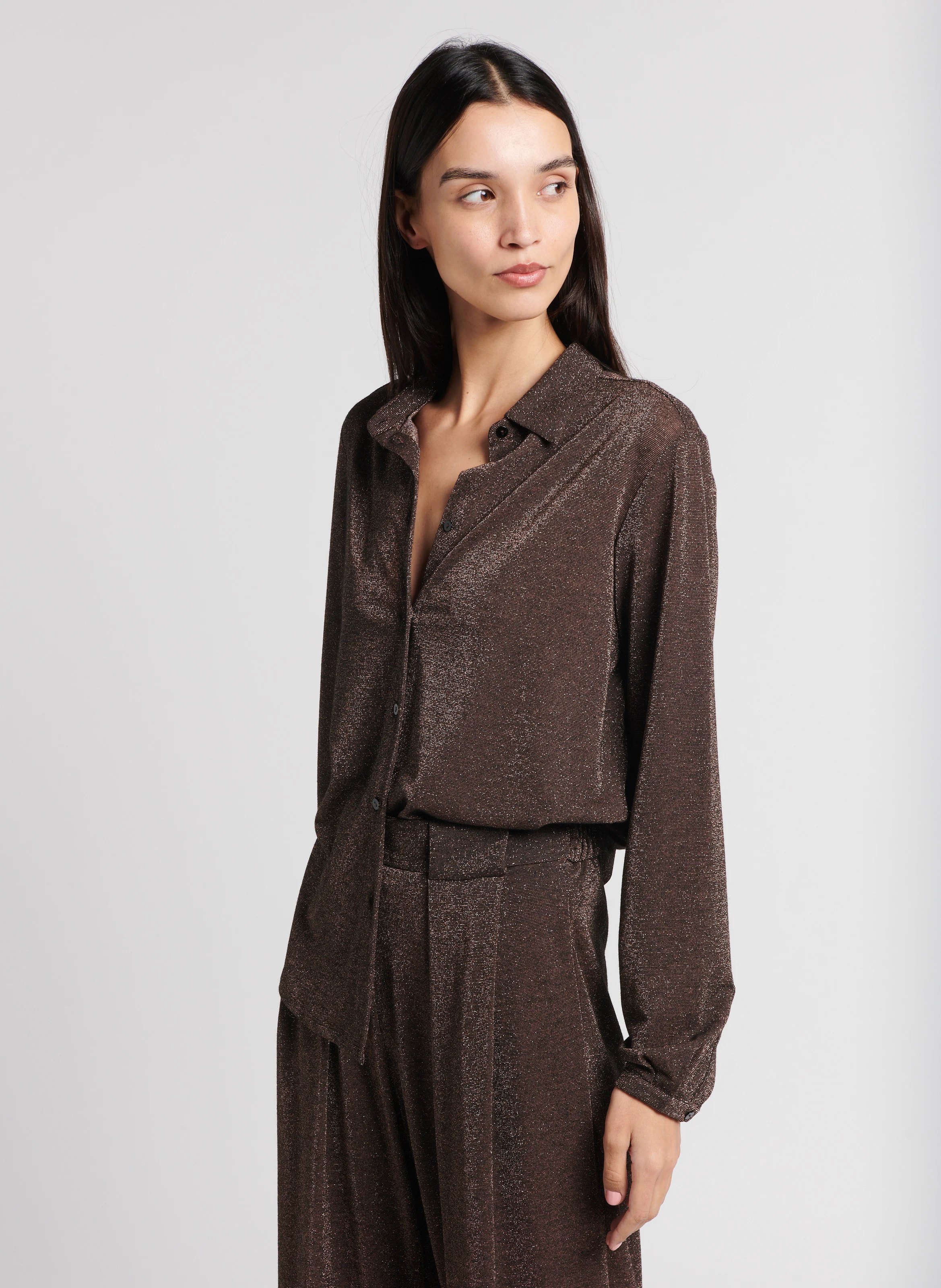 MEUDON - Chemise col classique pailleté |