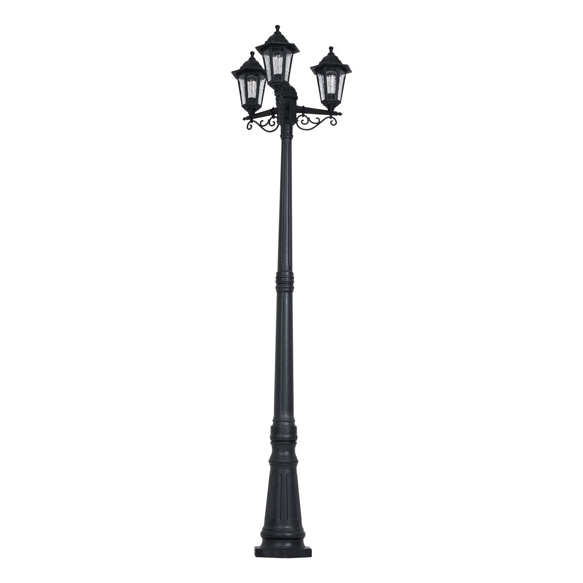 Klassieke buitenpaal zwart 217cm IP44 - New Haven Hammered