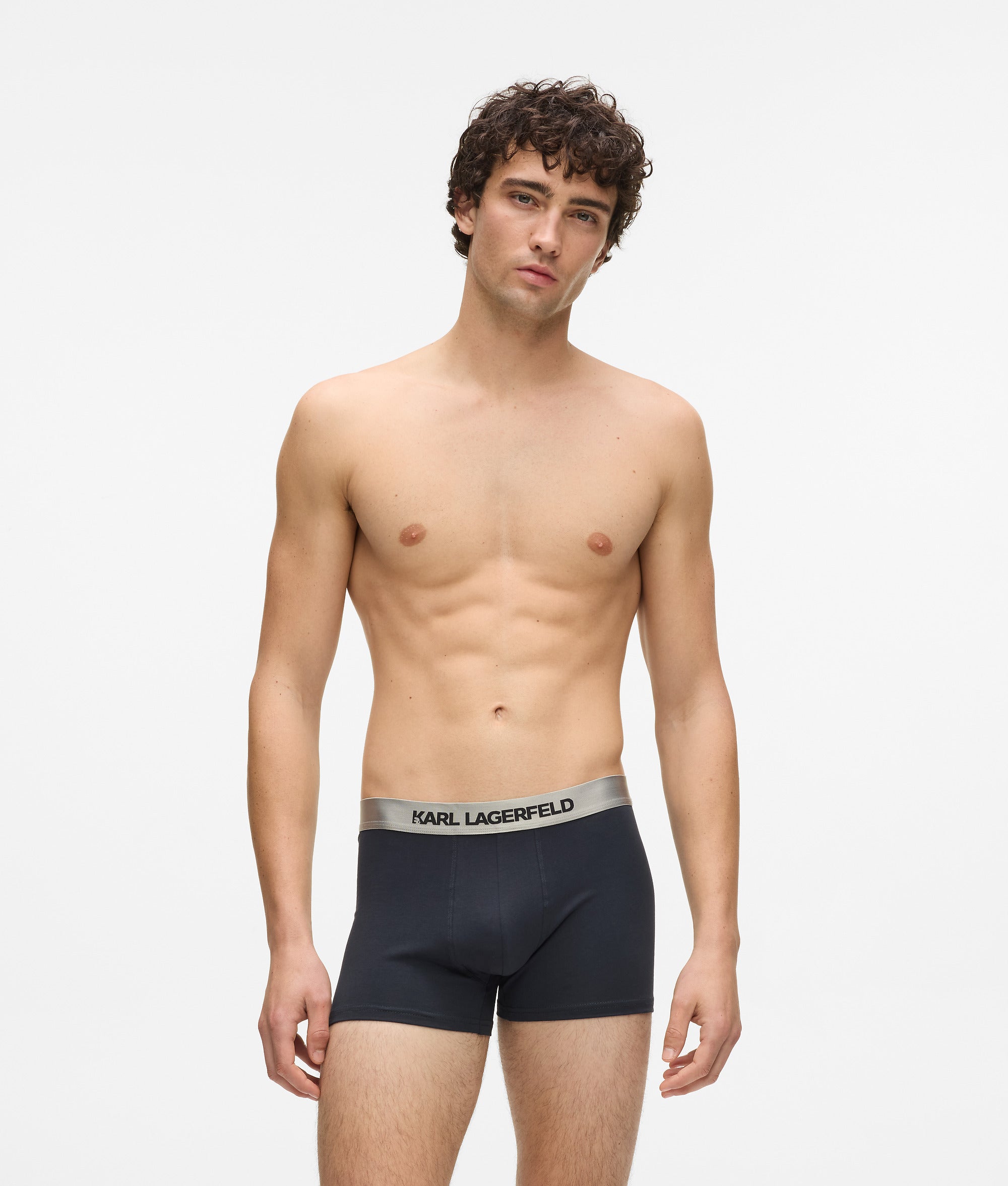 Metallic boxers met logo – 3 stuks