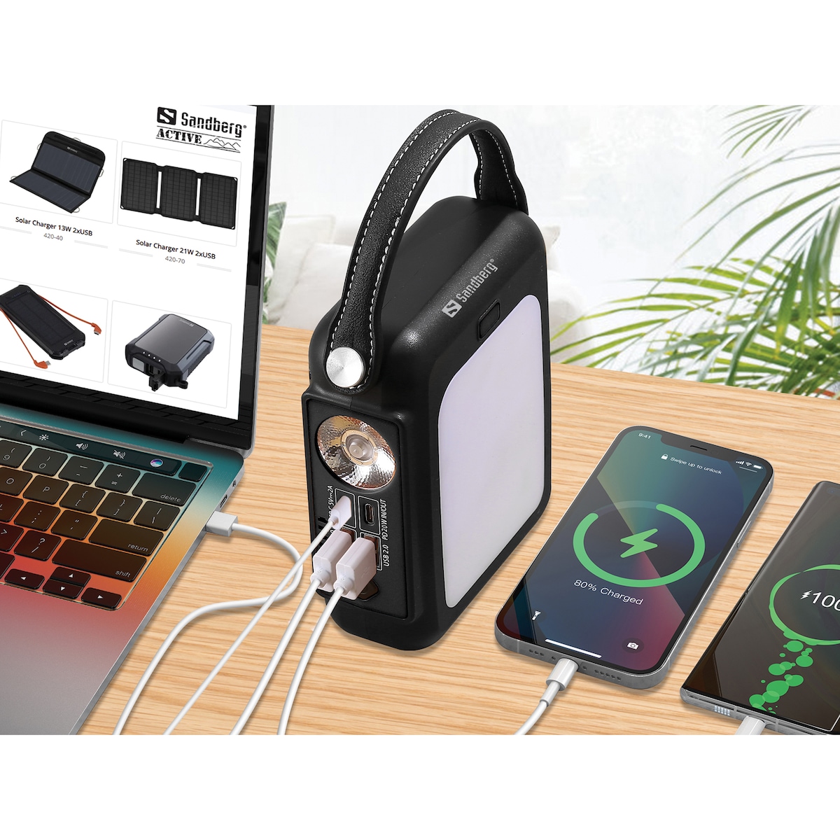 Sandberg Hand Crank Powerbank USB-C PD