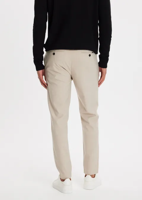 Geruite broek off-white (CREME)
