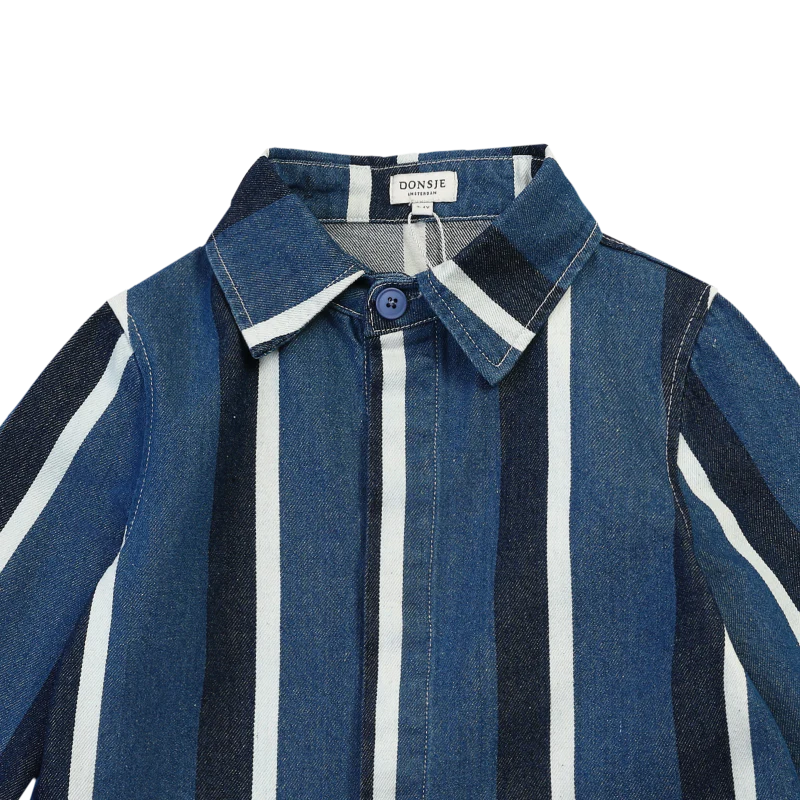 Ditmer Overshirt | Vintage Blue - White Striped