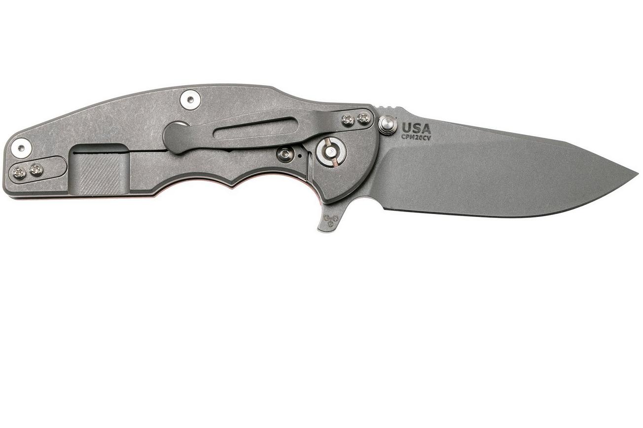 Rick Hinderer Jurassic Slicer Working Finish Orange G10 CPM 20CV zakmes