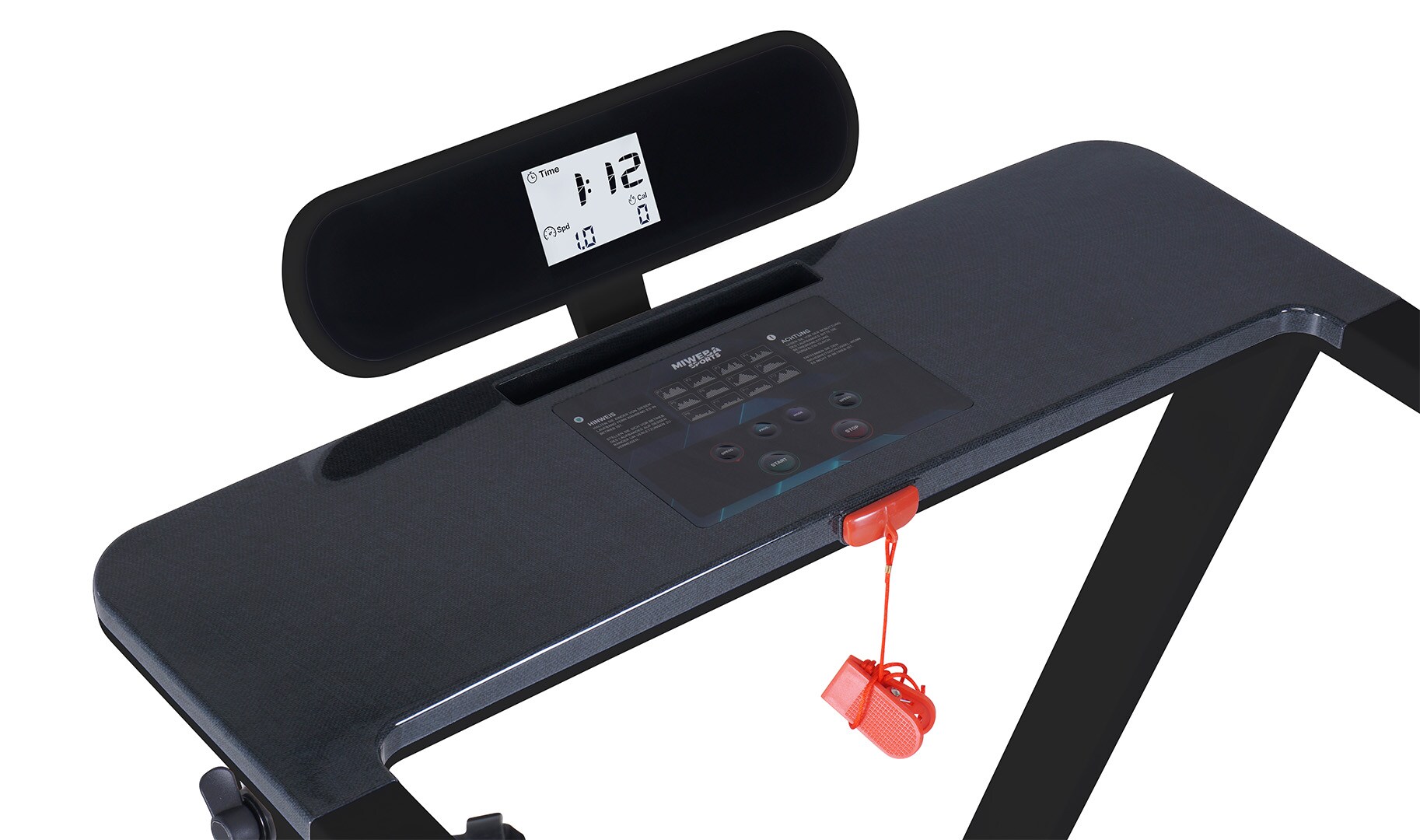 Miweba Sports Laufband Home Track HT500, klappbar, 1-14 km/h, Handy/-Tablethalter, 12 Programme (Schwarz)