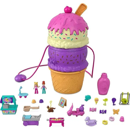 Mattel Polly Pocket Ausklappspaß-Schatulle Eiswaffel