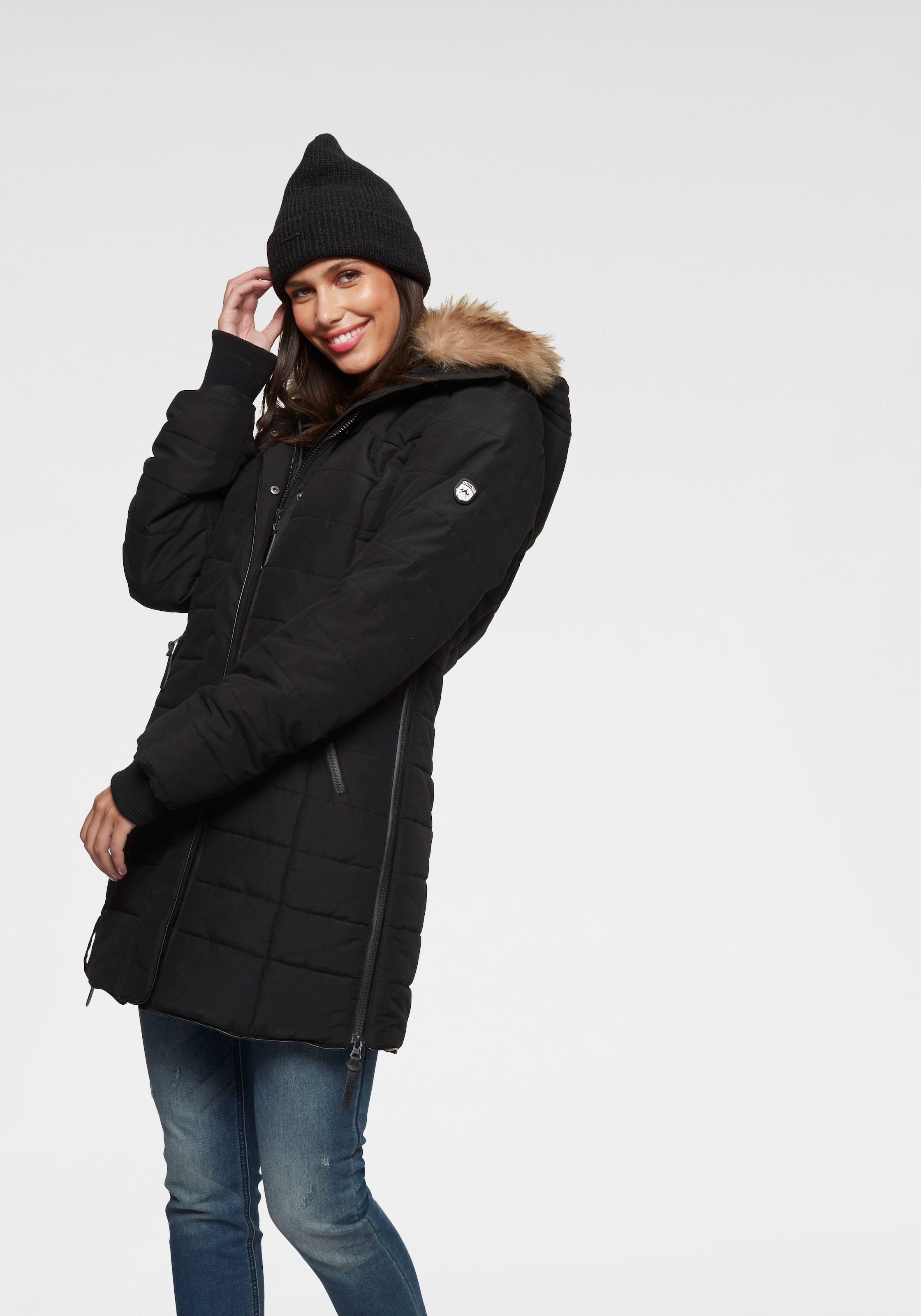 ALPENBLITZ Winterjacke »Bern« mit Kapuze leichter Webstoff,  mit abnehmbarer, verstellbarer Kapuze