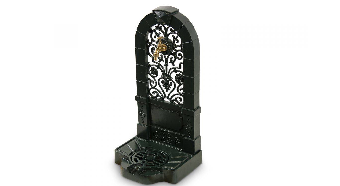 Fontaine de jardin fonte vert 35.5x31x74.5cm