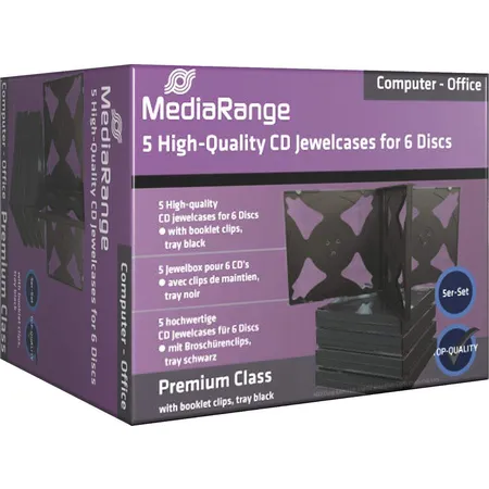 MediaRange DVD/CD Hüllen 6er, 5 Stück