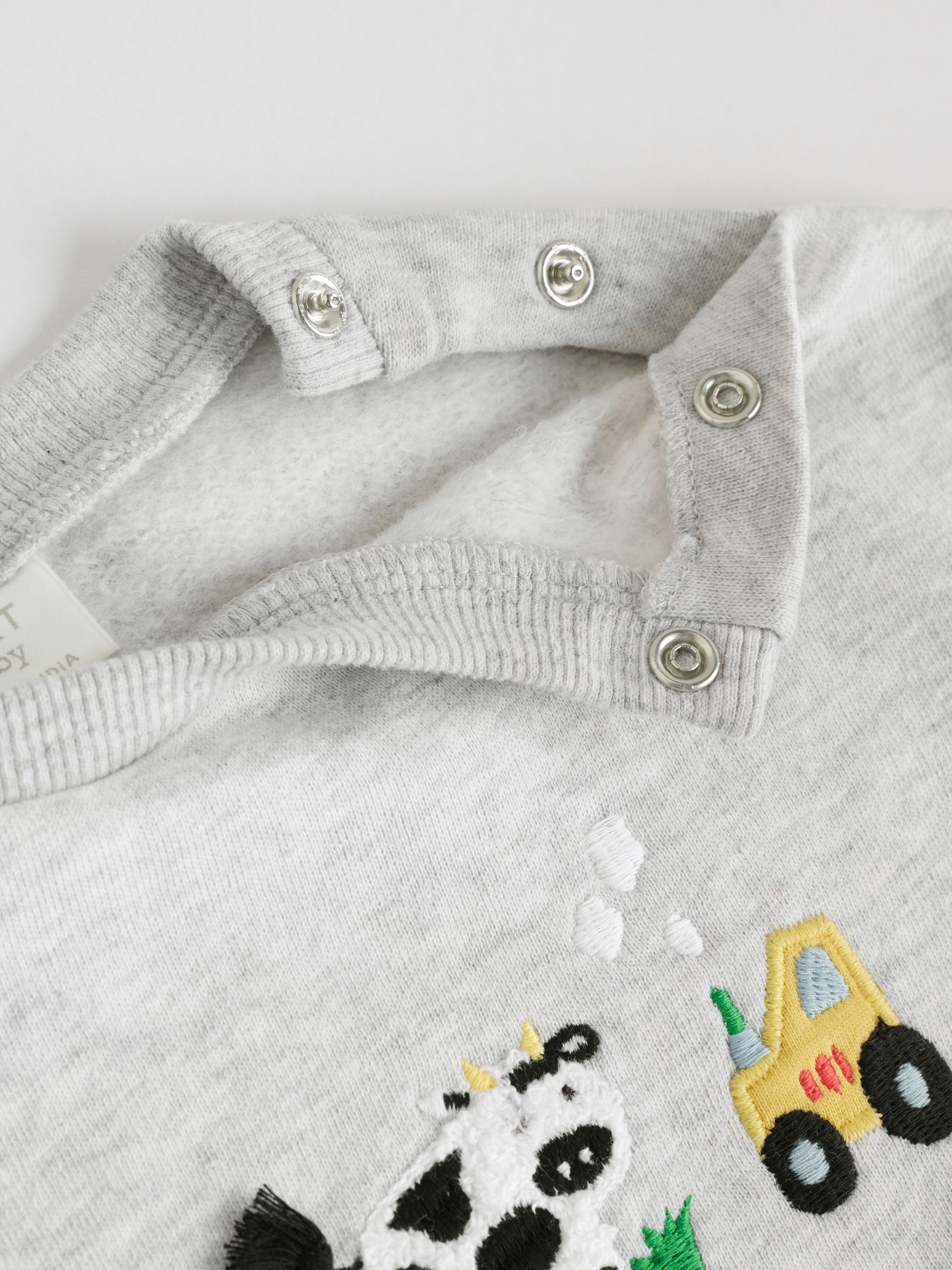 Grijs boerderijfiguur - Set met baby-sweatshirt en legging (0mnd-3jr)