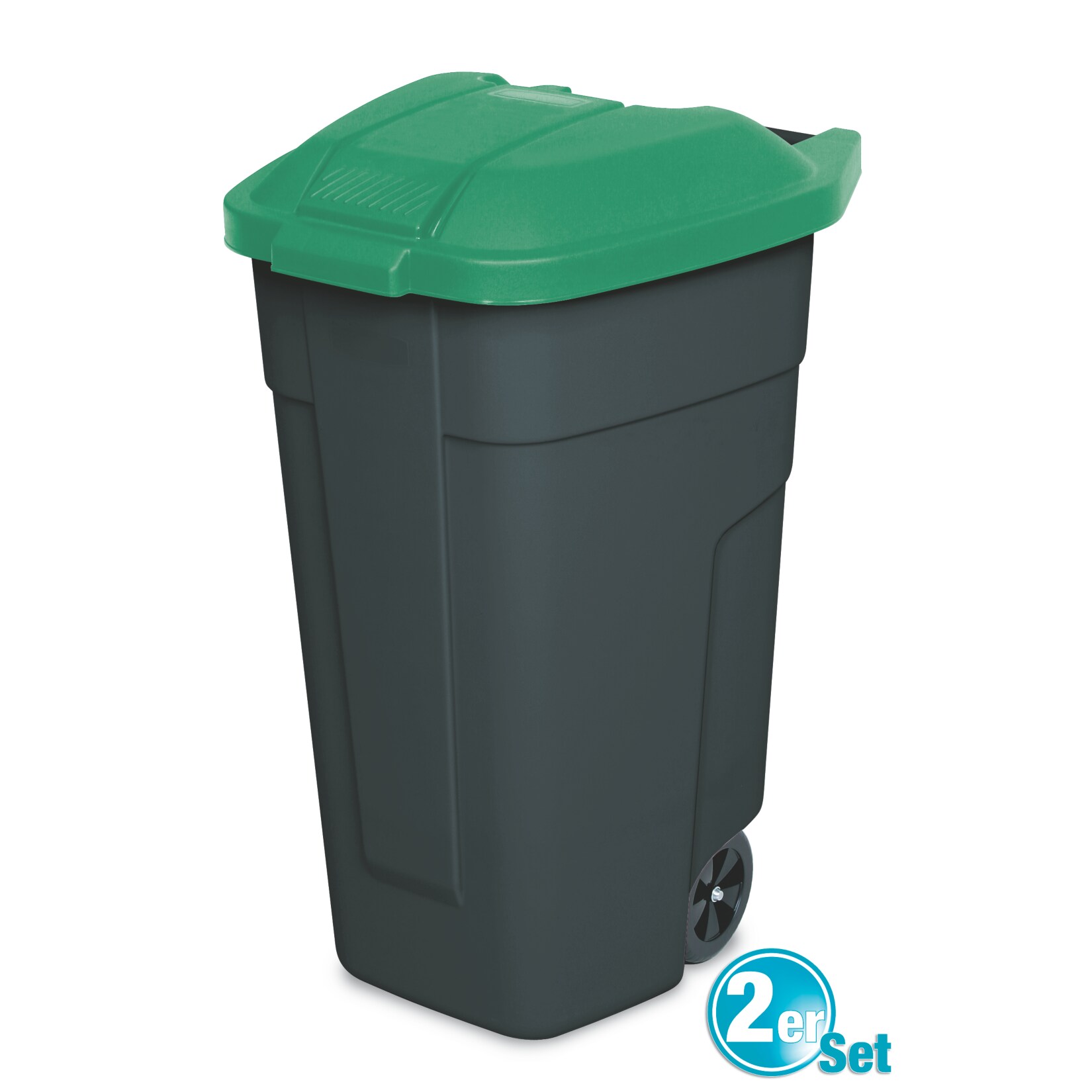 BRB Mülltonne 100 Liter VE: 2 Stück, anthrazit/grün