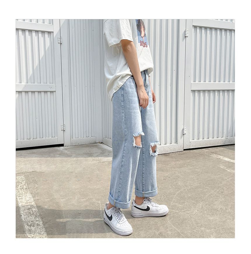 POSI - Versleten rechte jeans