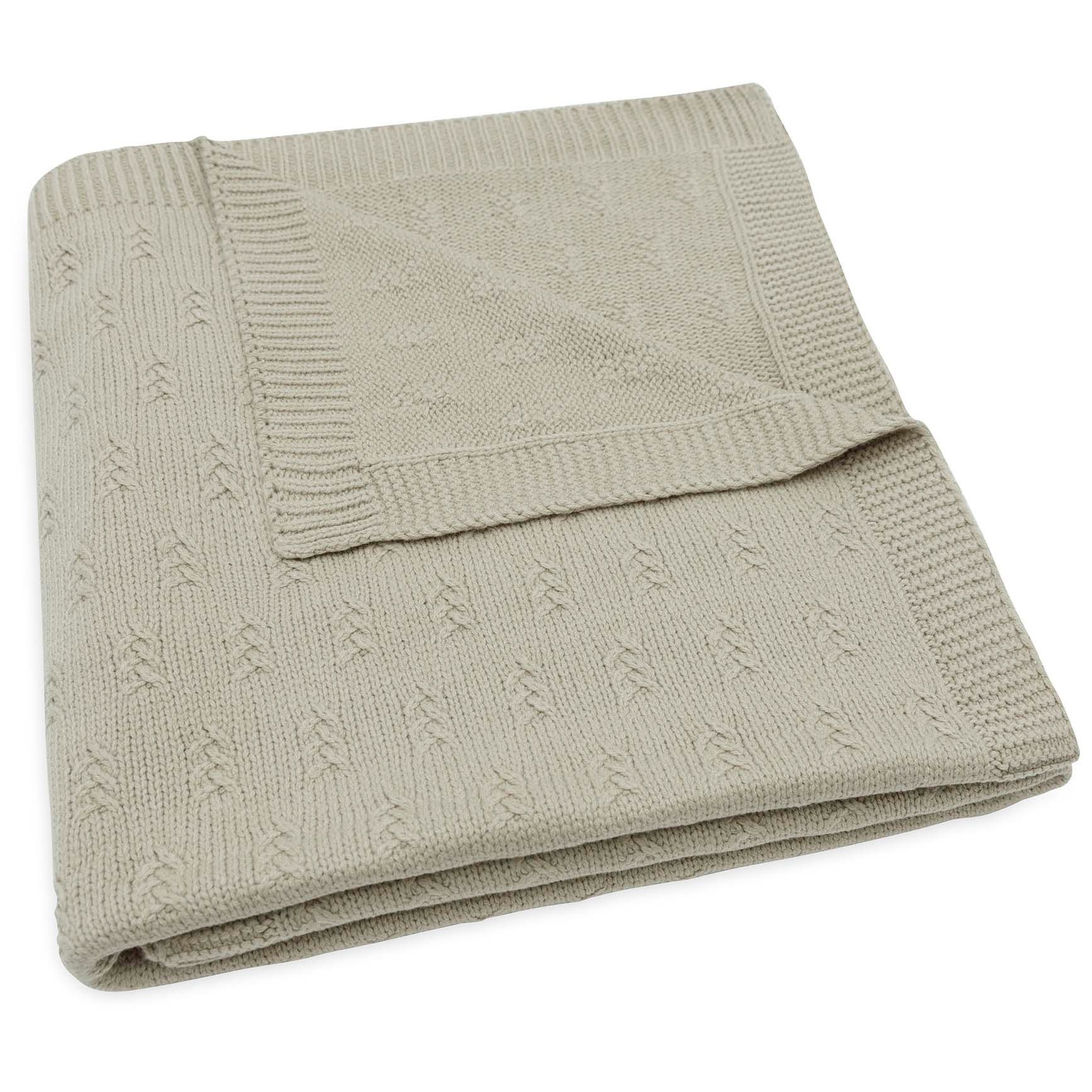 Jollein ledikantdeken grain knit groen