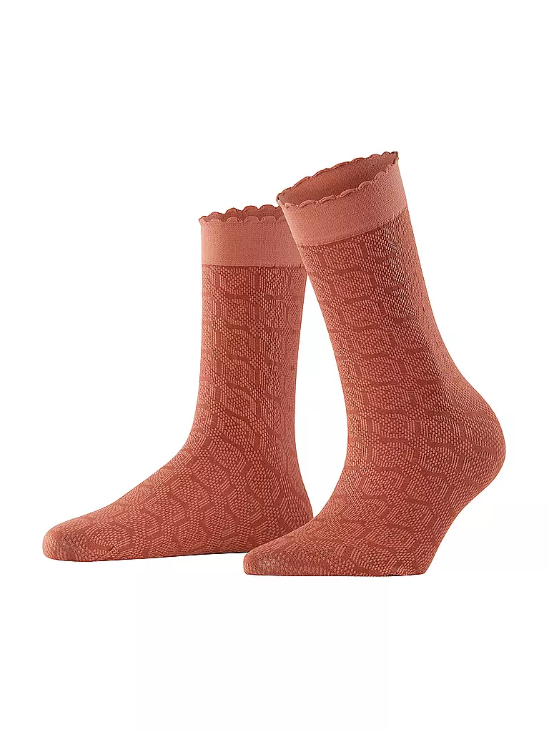 FALKE Socken HOARDING HONEY terra orange