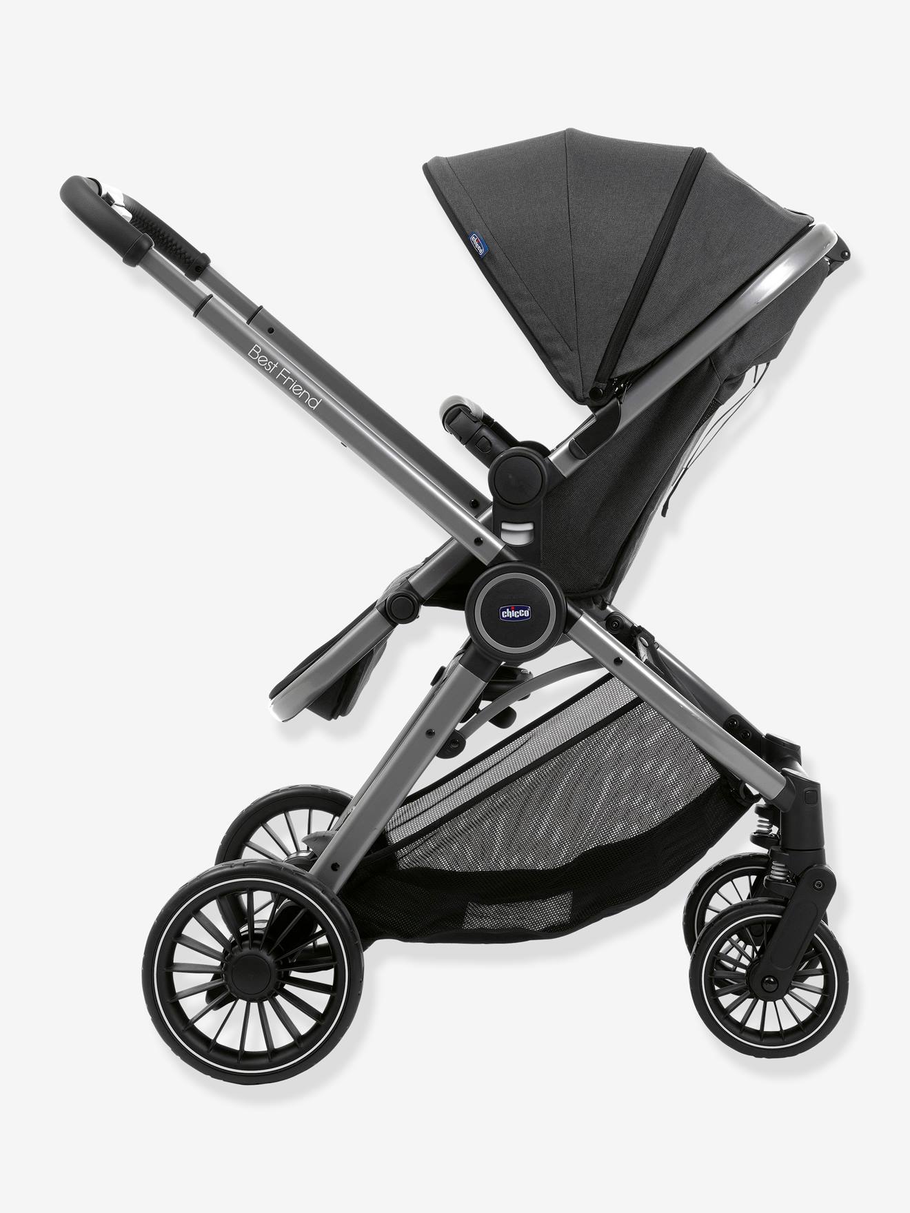 Carrinho de bebê Chicco Best Friend Pro Comfort i-Size Trio, cinza