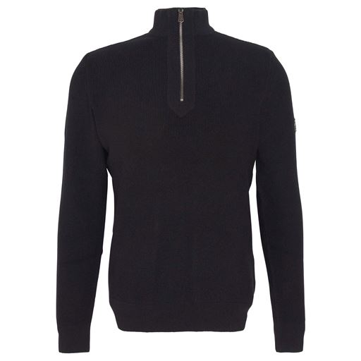 Barbour International Crawley Funnel Neck Sweater, Black, XXL
