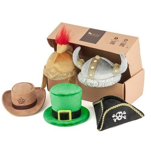 Conjunto de 5 chapéus de pelúcia da coleção Play Pet Lifestyle para cães
