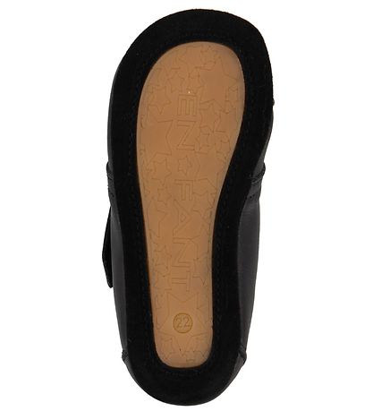 En Fant Leder-Krabbelschuhe - Schwarz