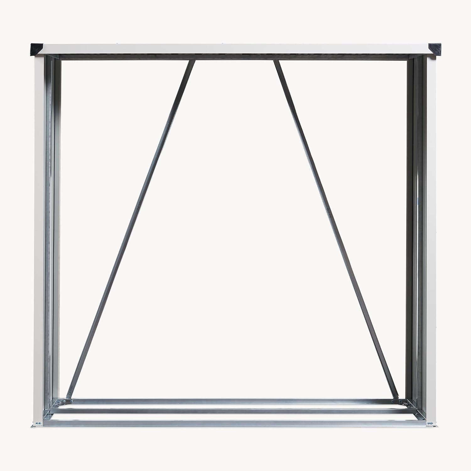 casa.pro Holzregal Kalmar Kaminholzregal Brennholzregal außen 158 x 47 x 152 cm Holzunterstand Holzlager wetterfest Stapelhilfe verzinkter Stahl Anthrazit