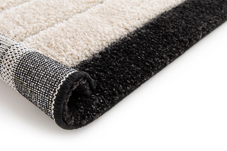Tapis poil ras Chios L. 120 x l. 170 x ep. 2,2 cm noir GoodHome