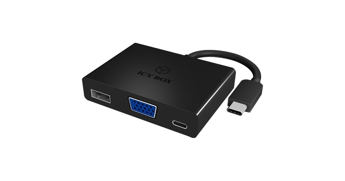 ICY BOXIB-DK4032-CPD Combo Adapter voor notebooks  (Zwart)