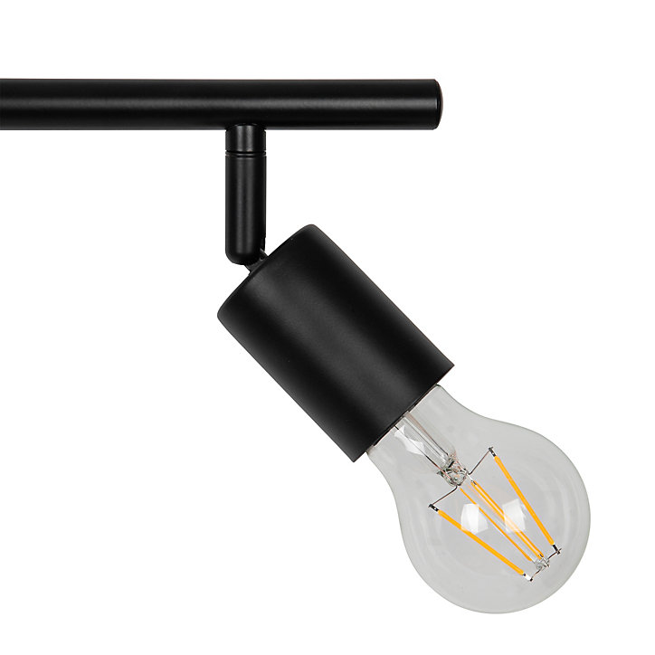 Suspension Ghlin 5 lumières E27 140W ⌀80xL.6xH.110cm noir GoodHome