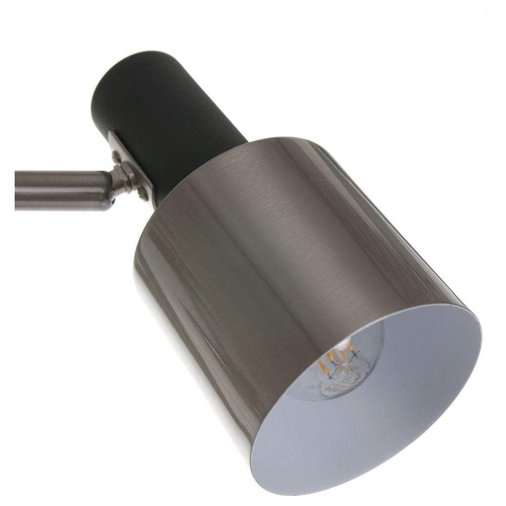 Fjorgard vloerlamp in zwart en zilver, E27, 2-lichts