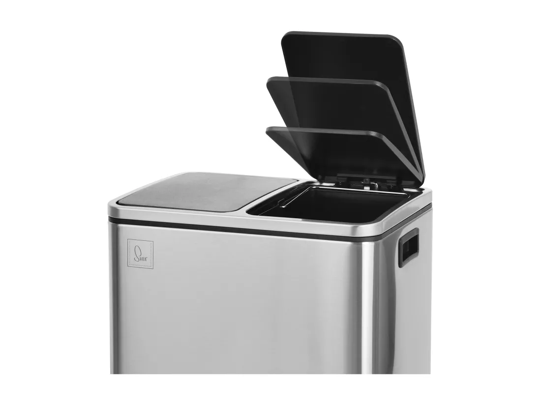Poubelle de tri 30L en inox