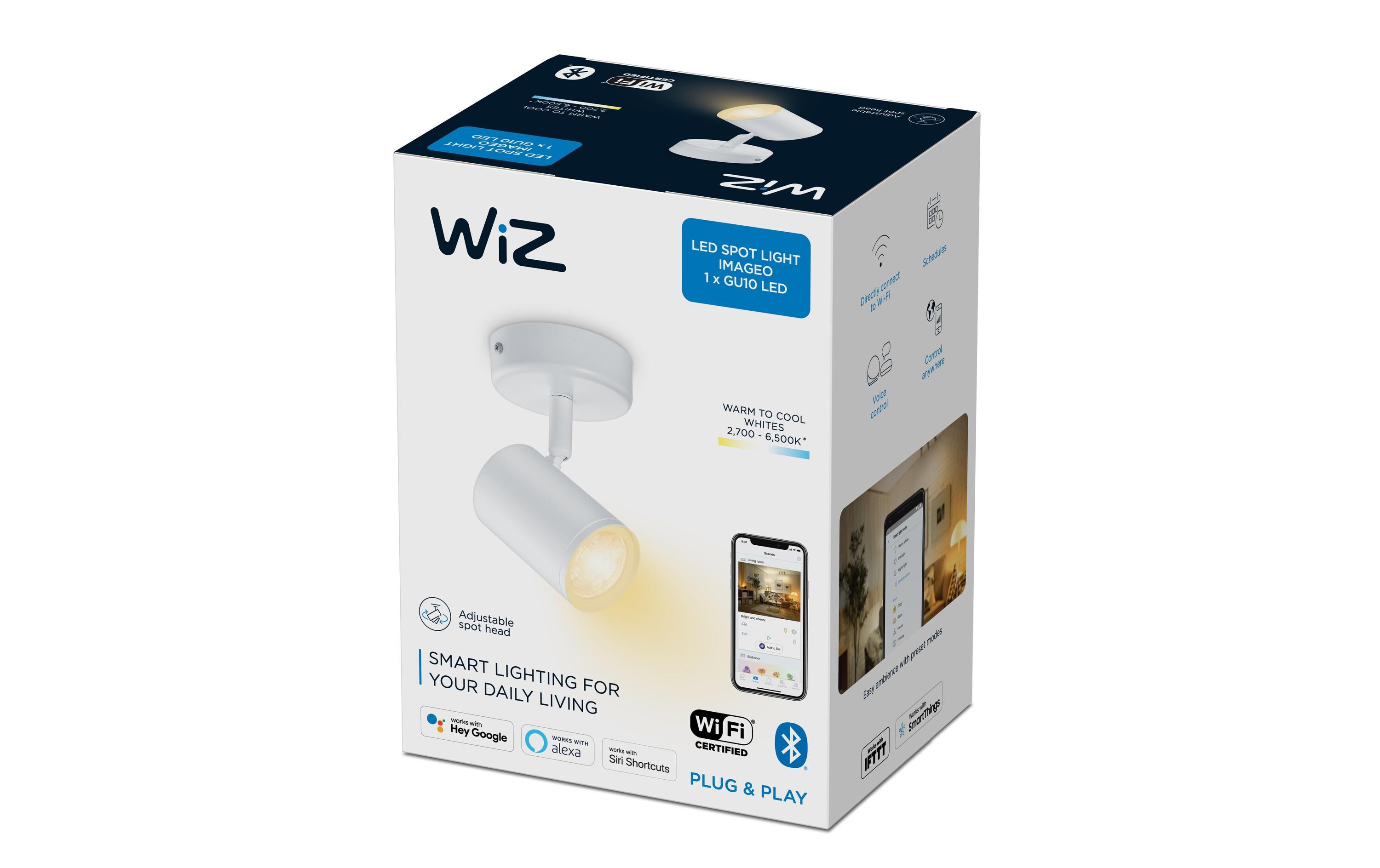 IMAGEO 1er Spot Tunable White Deckenleuchte WeissSmartes Leuchtmittel, steuerbar über Bluetooth, Matter, WLAN