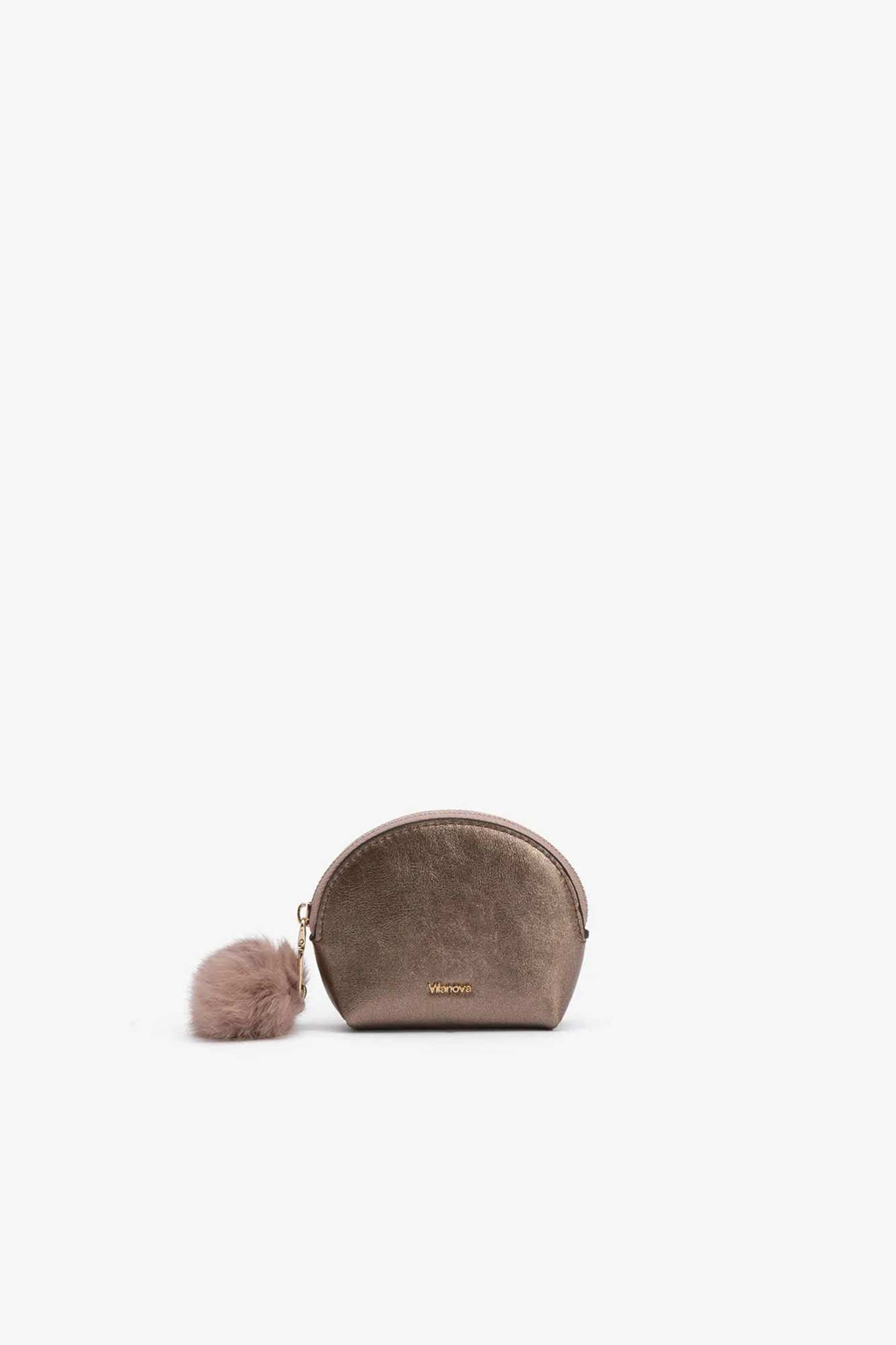 Bolsa com glitter e pompom