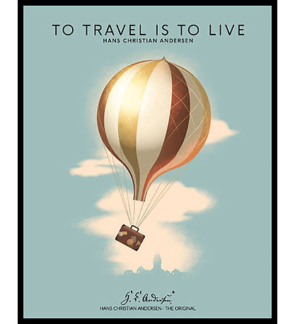 H.C. Andersen Poster I Rahmen - Zwei Travel - 40x50cm - Blau