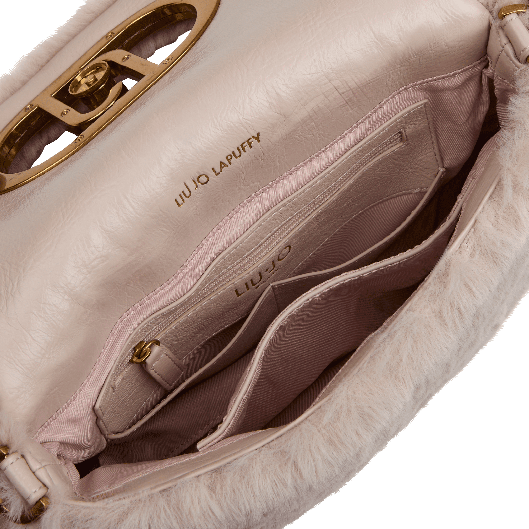 Sac bandoulière en fourrure synthétique | Beige
