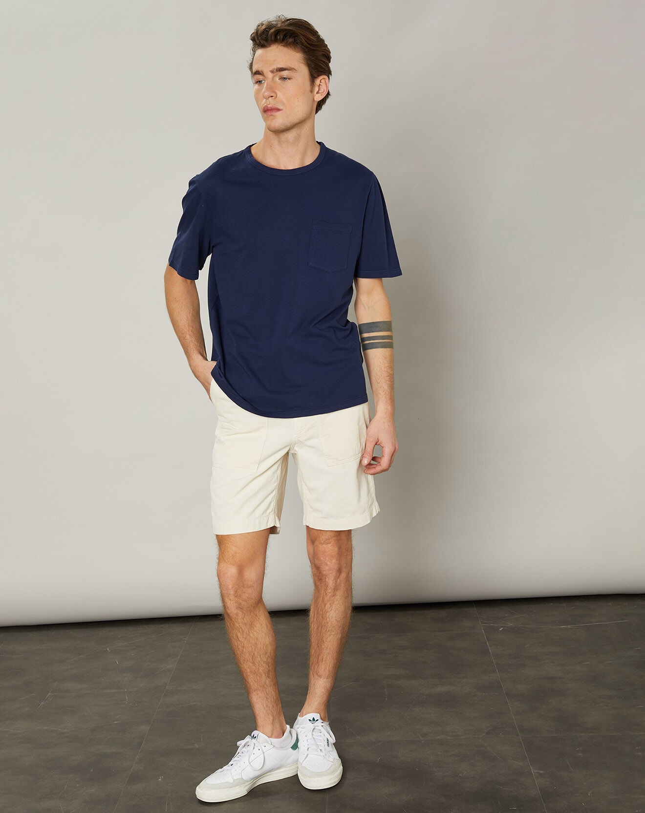 Hartford T-Shirt piqué Pocket bleu