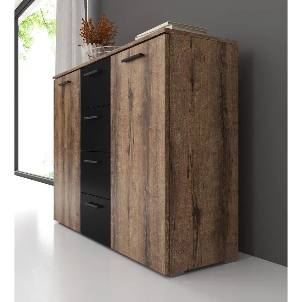 Meubella - Dressoir Brown - Eiken - 132 cm