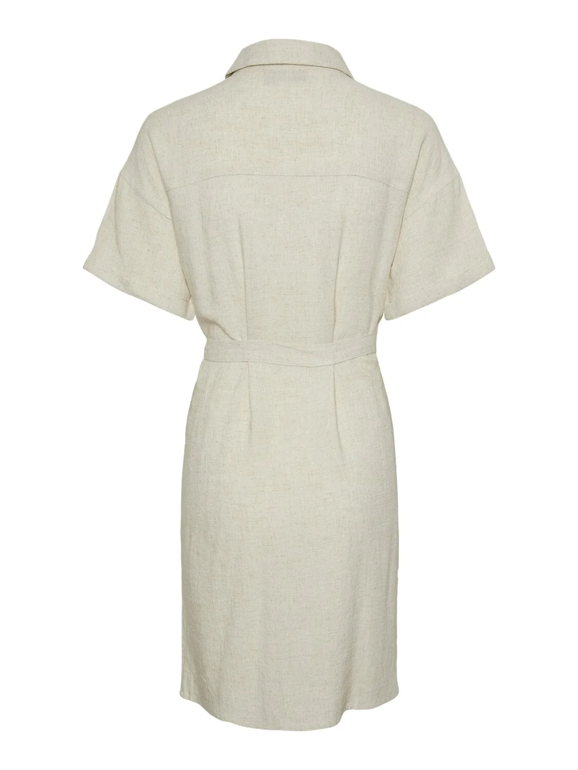 Pieces Pcvinsty Ss Linen Shirt Dress 4535249 oatmeal