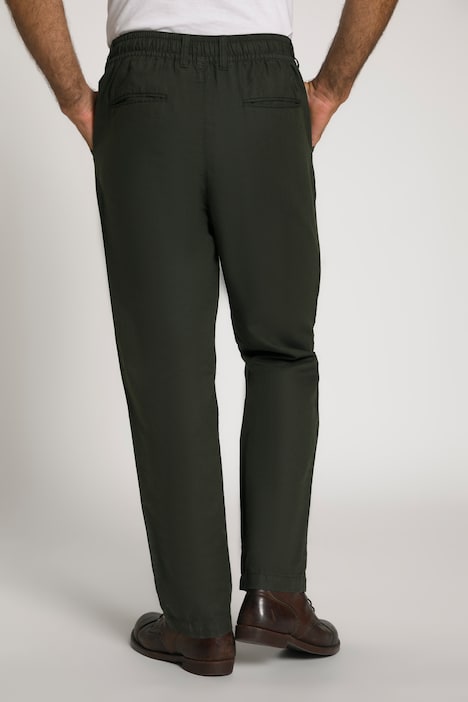 Leinenmixhose, Elastikbund, Basic Fit