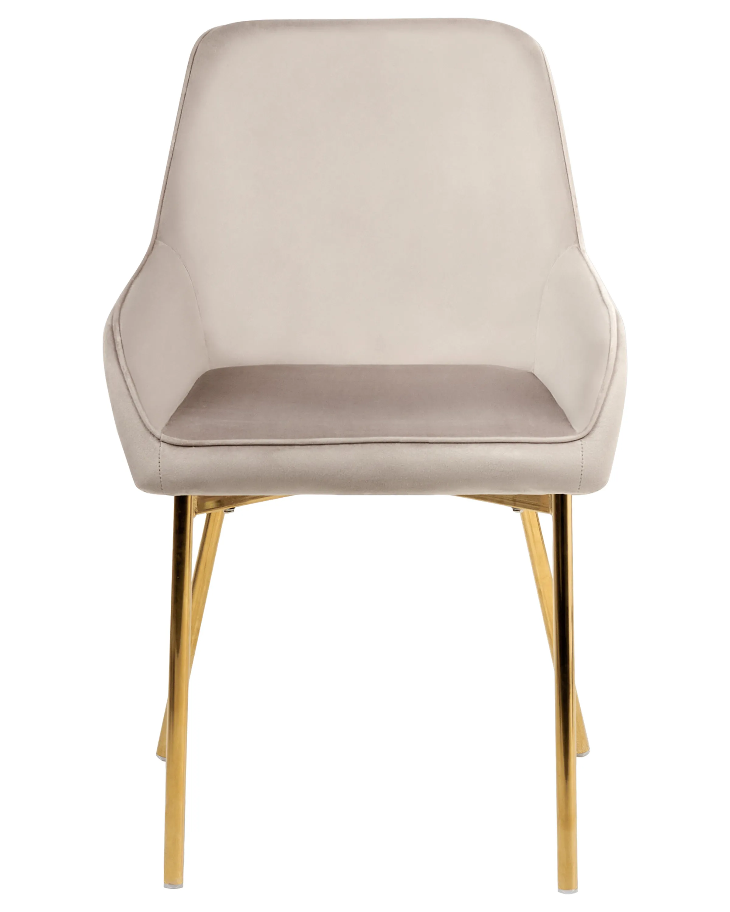 Set van 2 eetkamerstoelen LOVERNA Fluweel Beige