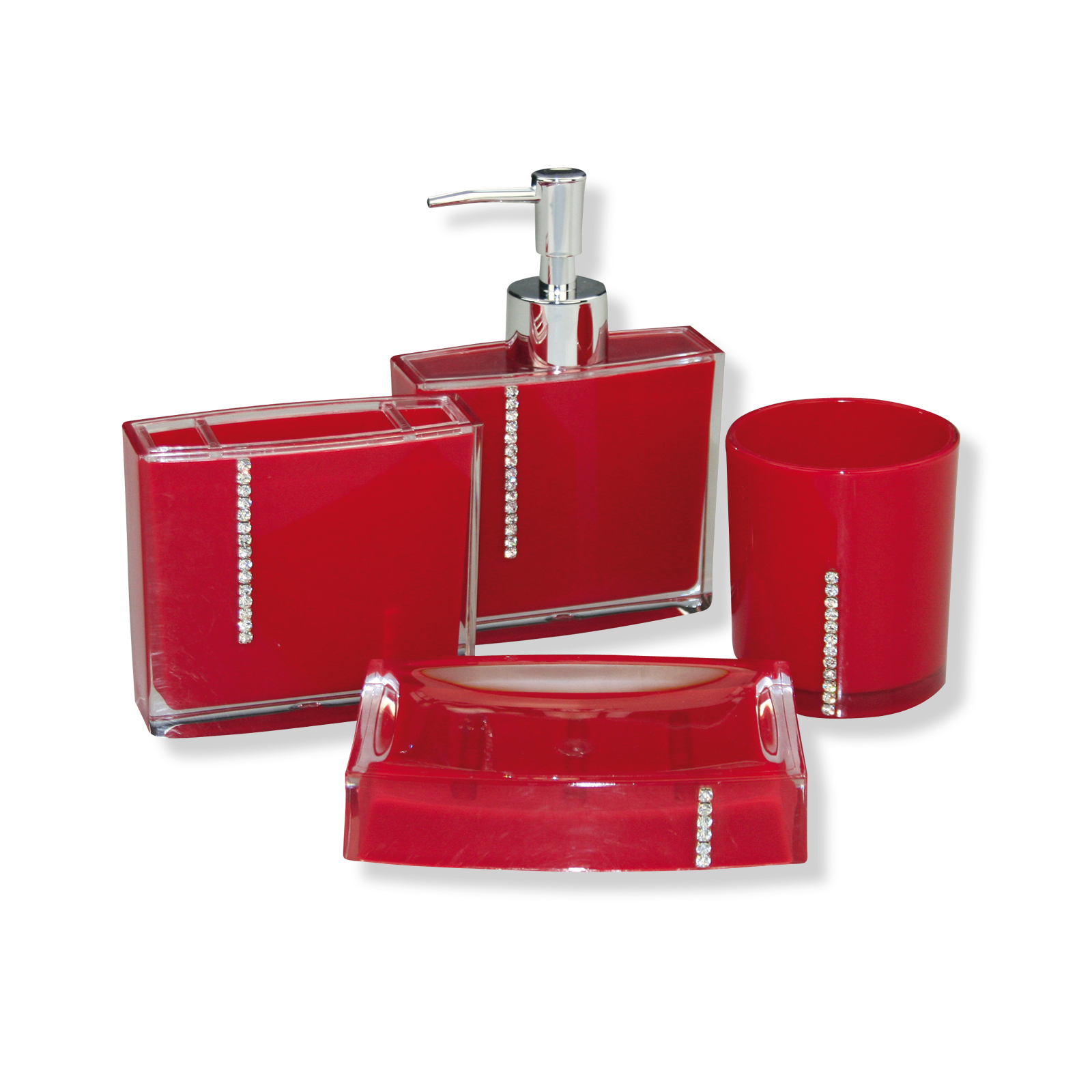 4er Badezimmer-Set - 5 verschiedene Farben